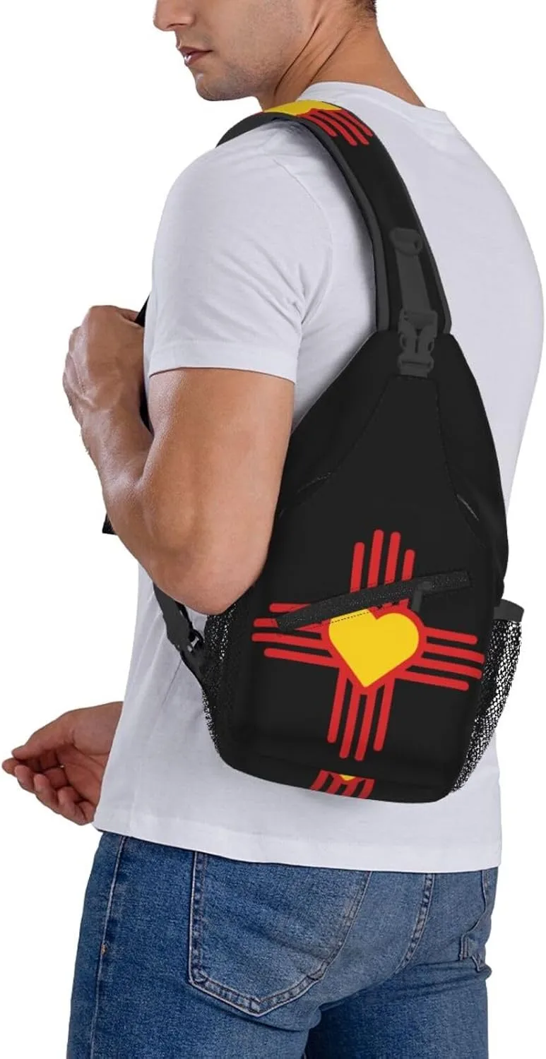 American Flag Stars Sling Bag Adjustable Chest Bags Casual Crossbody Bag Travel Shoulder Backpack