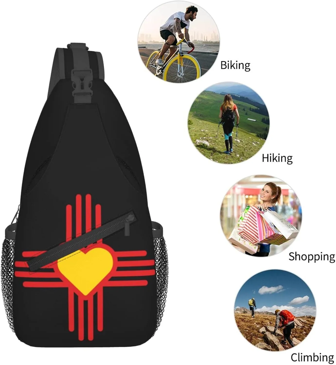 American Flag Stars Sling Bag Adjustable Chest Bags Casual Crossbody Bag Travel Shoulder Backpack