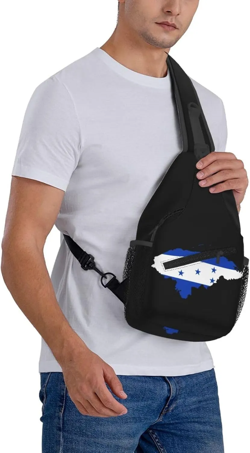 American Flag Stars Sling Bag Adjustable Chest Bags Casual Crossbody Bag Travel Shoulder Backpack