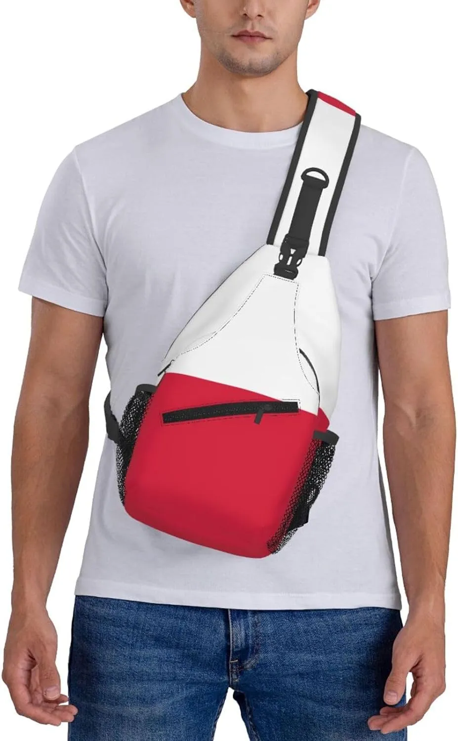 American Flag Stars Sling Bag Adjustable Chest Bags Casual Crossbody Bag Travel Shoulder Backpack