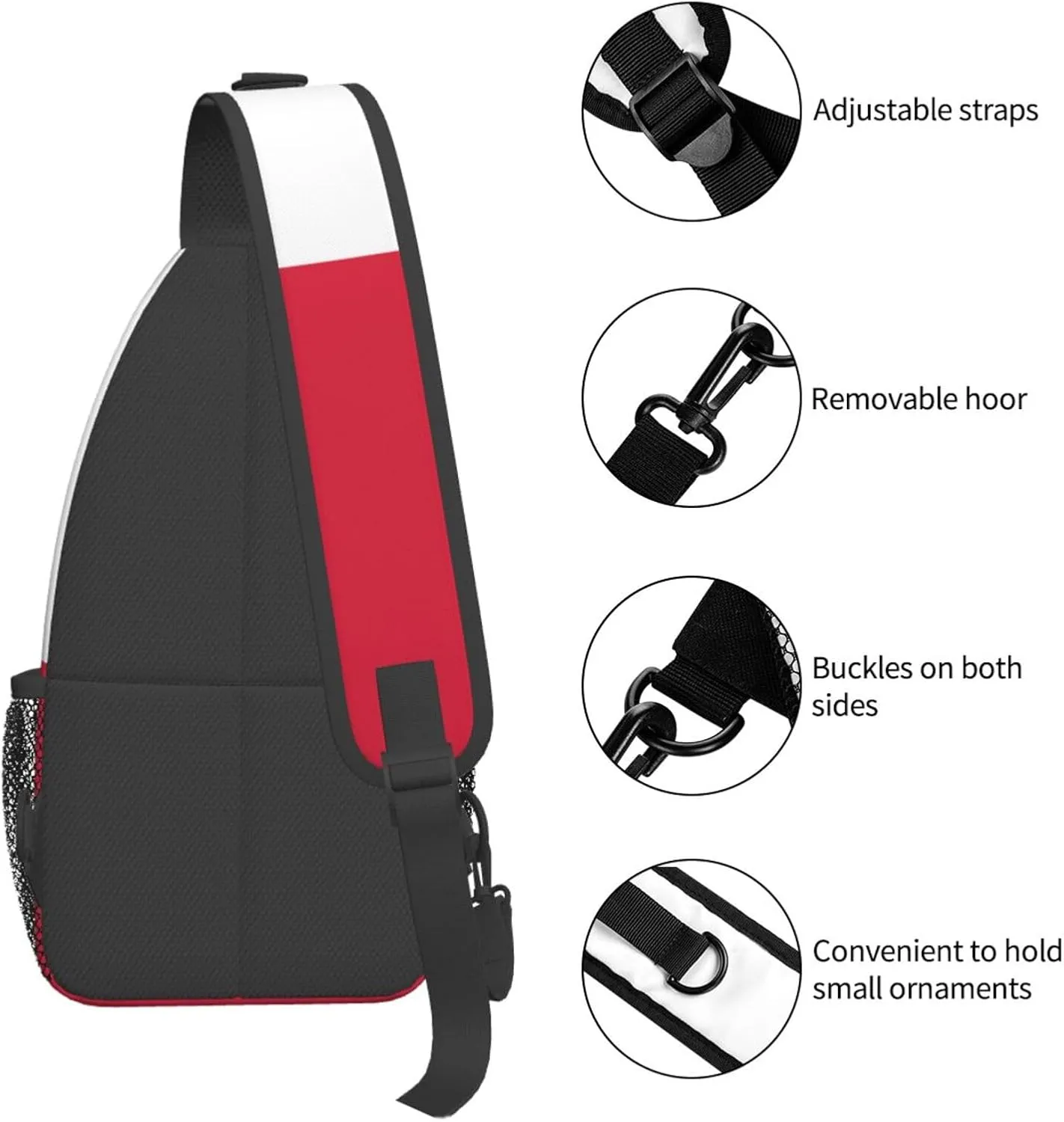 American Flag Stars Sling Bag Adjustable Chest Bags Casual Crossbody Bag Travel Shoulder Backpack