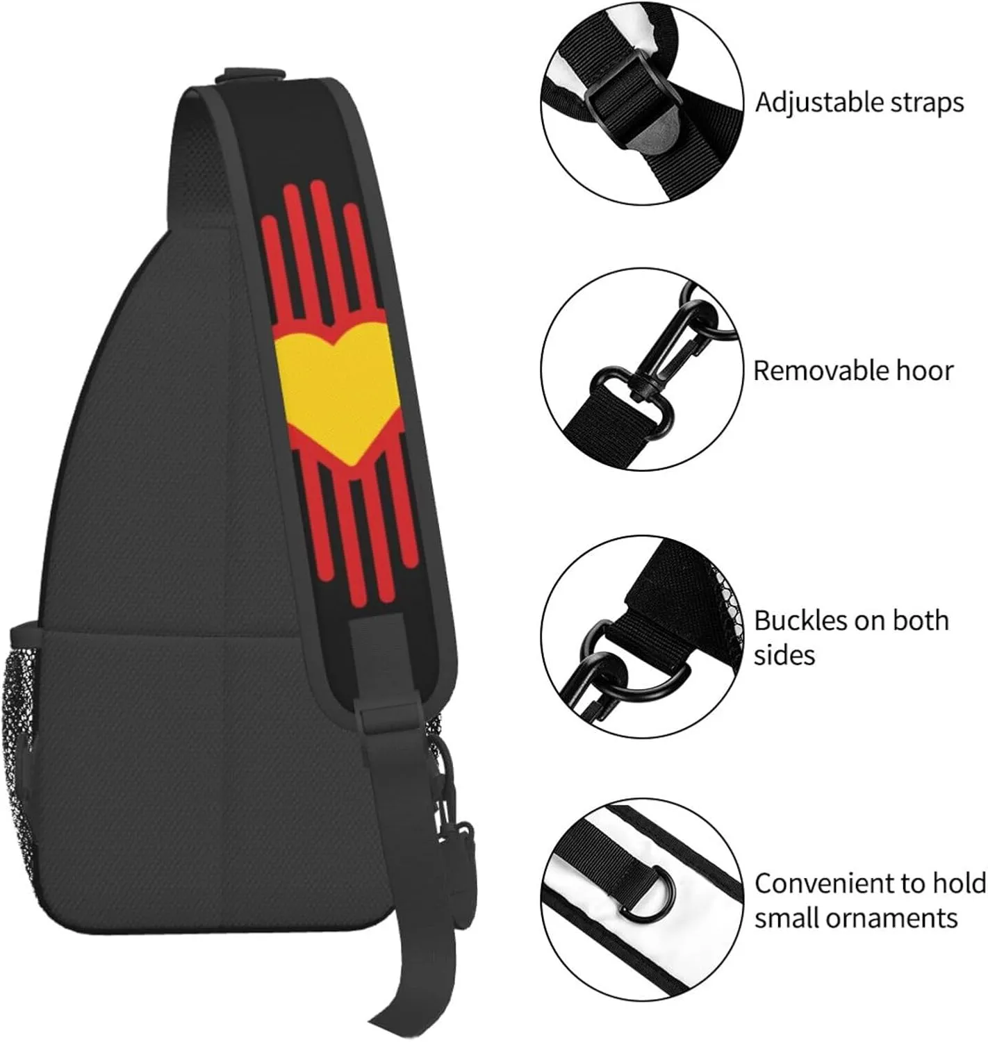 American Flag Stars Sling Bag Adjustable Chest Bags Casual Crossbody Bag Travel Shoulder Backpack