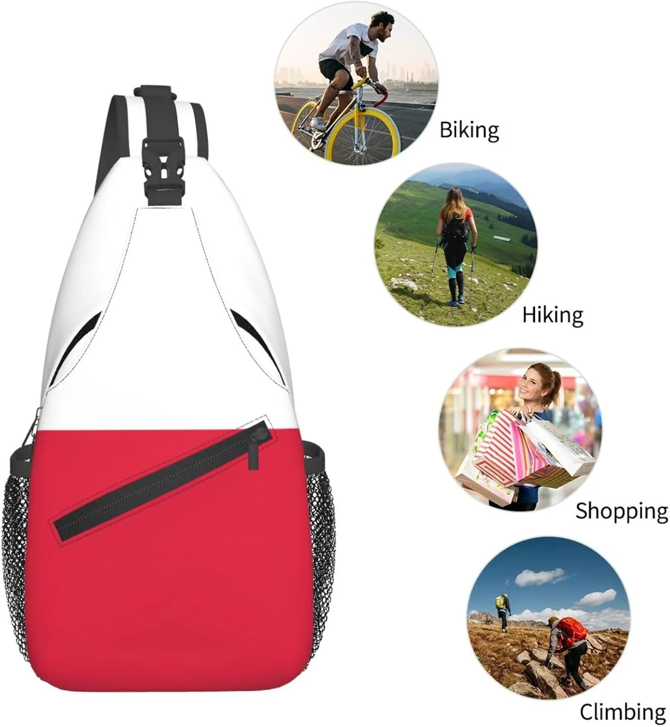 American Flag Stars Sling Bag Adjustable Chest Bags Casual Crossbody Bag Travel Shoulder Backpack