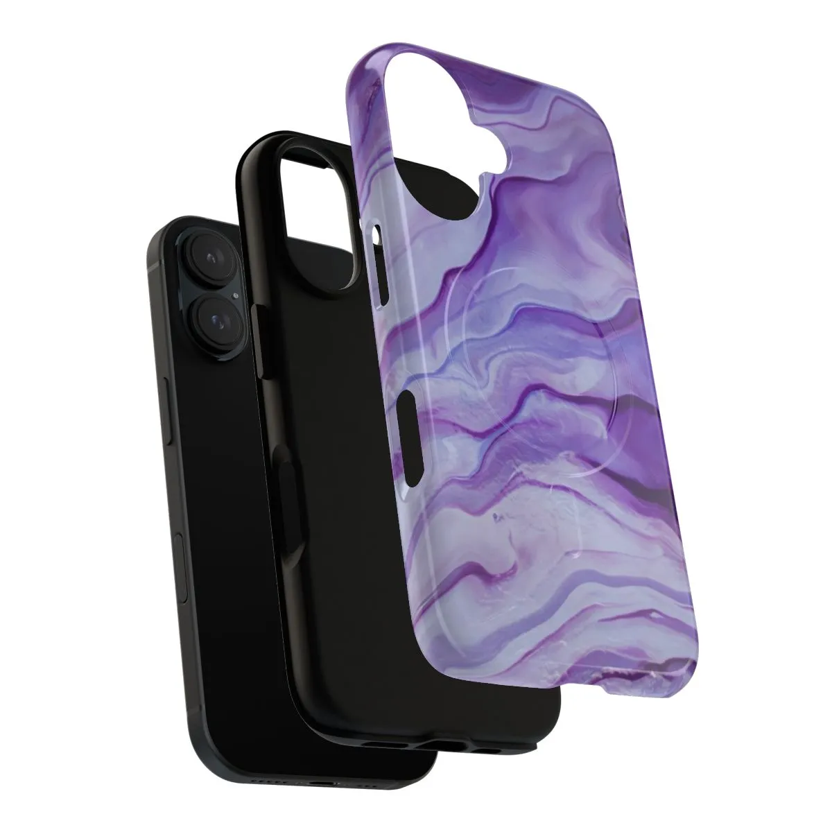 Amethyst Marbled Minimalist Phone Cases