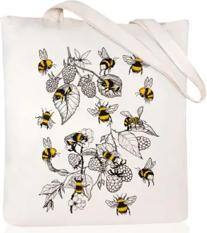 Andeiltech Canvas Aesthetic Tote Bag for Women with Inner Pocket Totes Shoulder Book Bag Shopping Reusable Grocery Bags