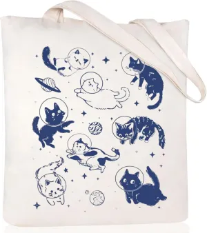 Andeiltech Canvas Aesthetic Tote Bag for Women with Inner Pocket Totes Shoulder Book Bag Shopping Reusable Grocery Bags