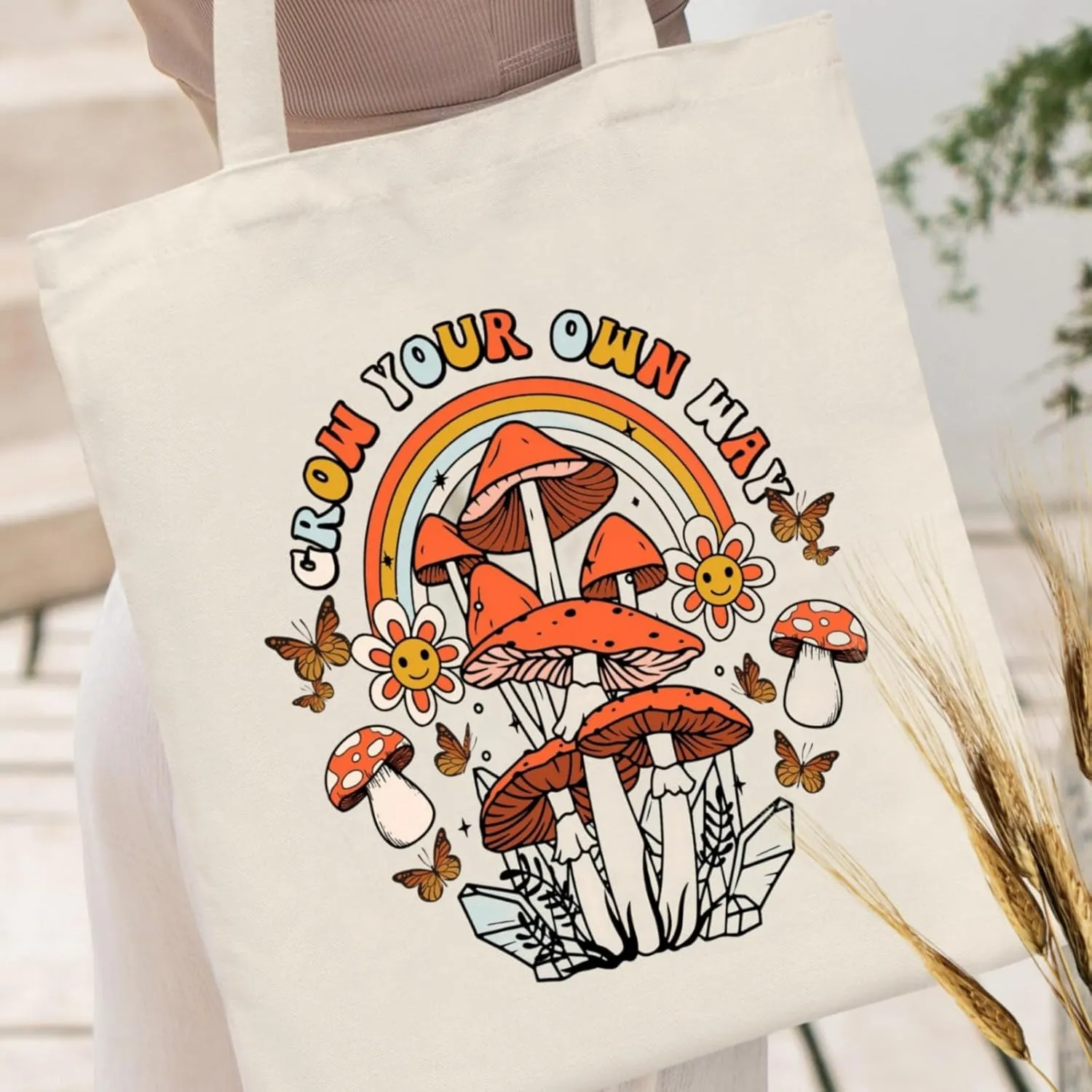 Andeiltech Canvas Christian Tote Bags Bible Canvas Bag Faith-Inspired Graphic Book Tote for Church Christian Birthday Gifts