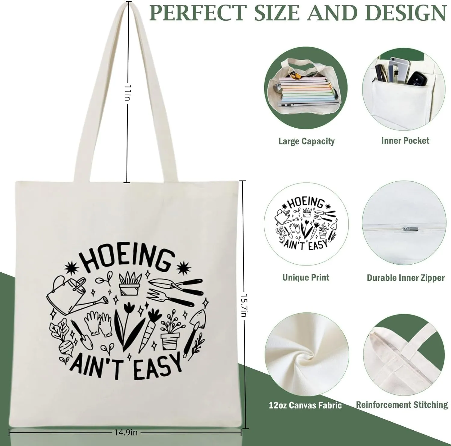 Andeiltech Canvas Christian Tote Bags Bible Canvas Bag Faith-Inspired Graphic Book Tote for Church Christian Birthday Gifts