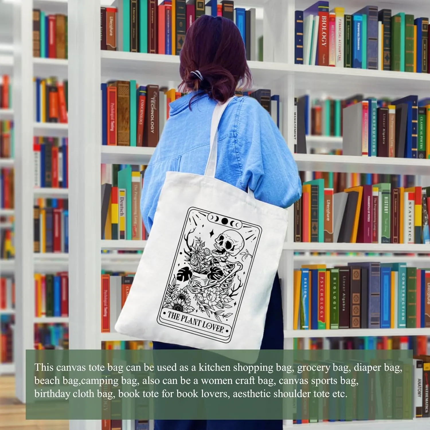 Andeiltech Canvas Christian Tote Bags Bible Canvas Bag Faith-Inspired Graphic Book Tote for Church Christian Birthday Gifts