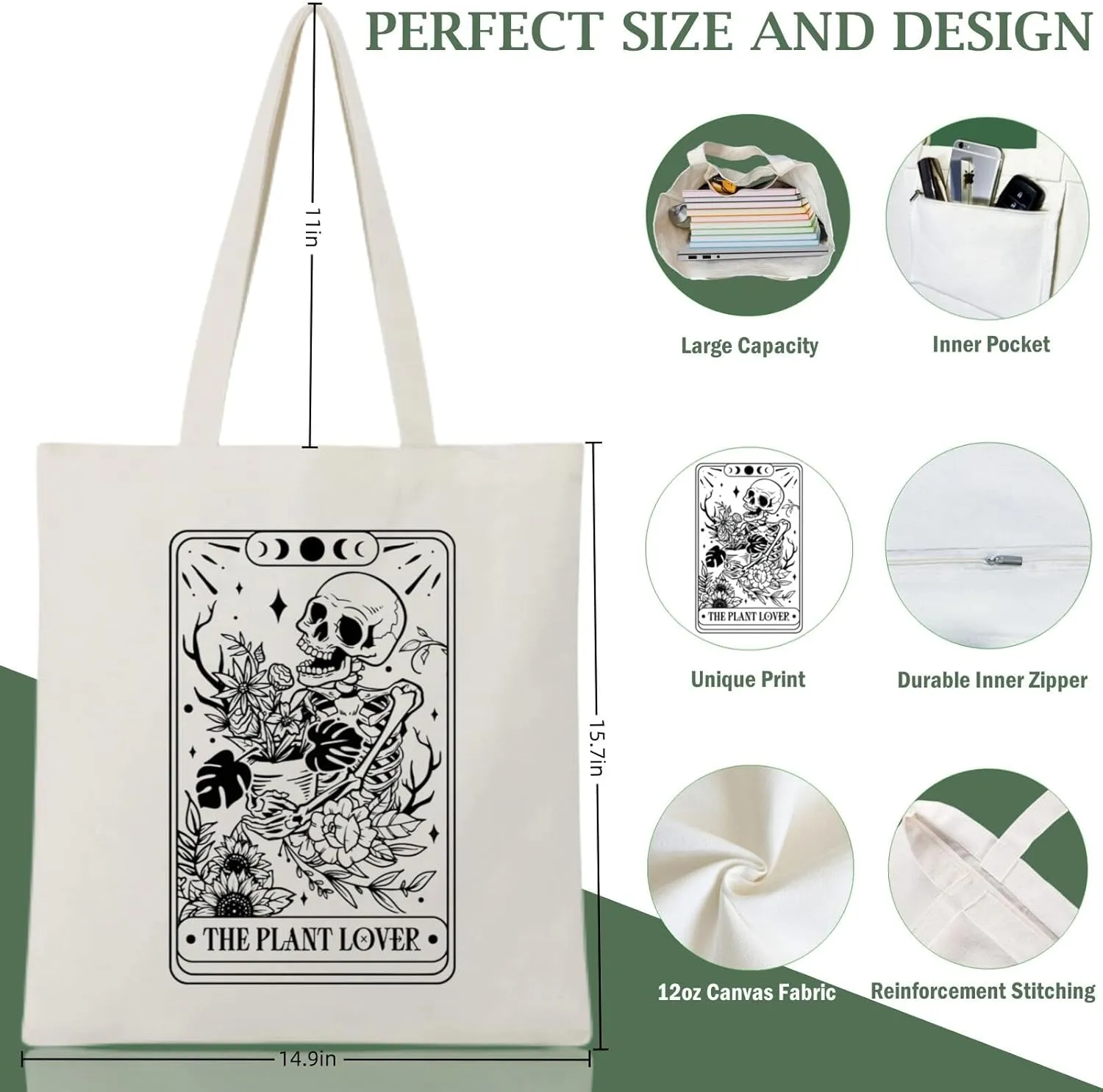 Andeiltech Canvas Christian Tote Bags Bible Canvas Bag Faith-Inspired Graphic Book Tote for Church Christian Birthday Gifts