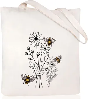 Andeiltech Canvas Tote Bag for Women Aesthetic Cute Cat Shopping Grocery Reusable Bags with Inner Zipper Women Gift