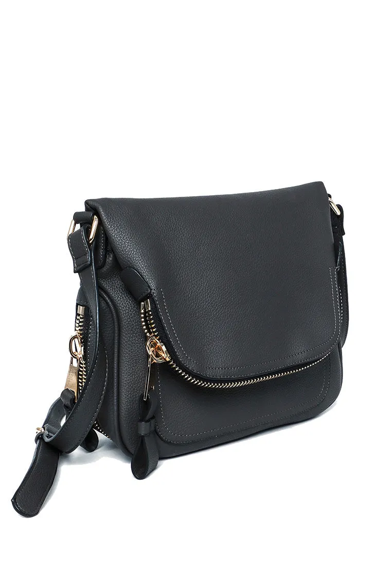 Andie Saddle Bag (Pebble Gray)