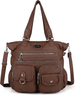 Angelkiss Purses and Handbag for Women Soft Leather Hobo Bags Satchel Shoulder Bags Ladies Tote Crossbody Bag