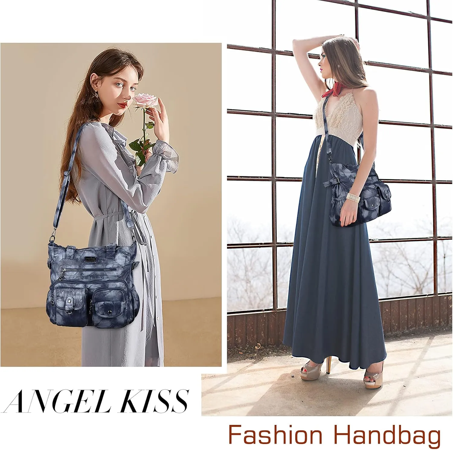Angelkiss Purses and Handbag for Women Soft Leather Hobo Bags Satchel Shoulder Bags Ladies Tote Crossbody Bag