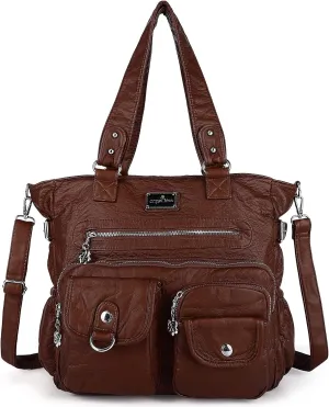 Angelkiss Purses and Handbag for Women Soft Leather Hobo Bags Satchel Shoulder Bags Ladies Tote Crossbody Bag