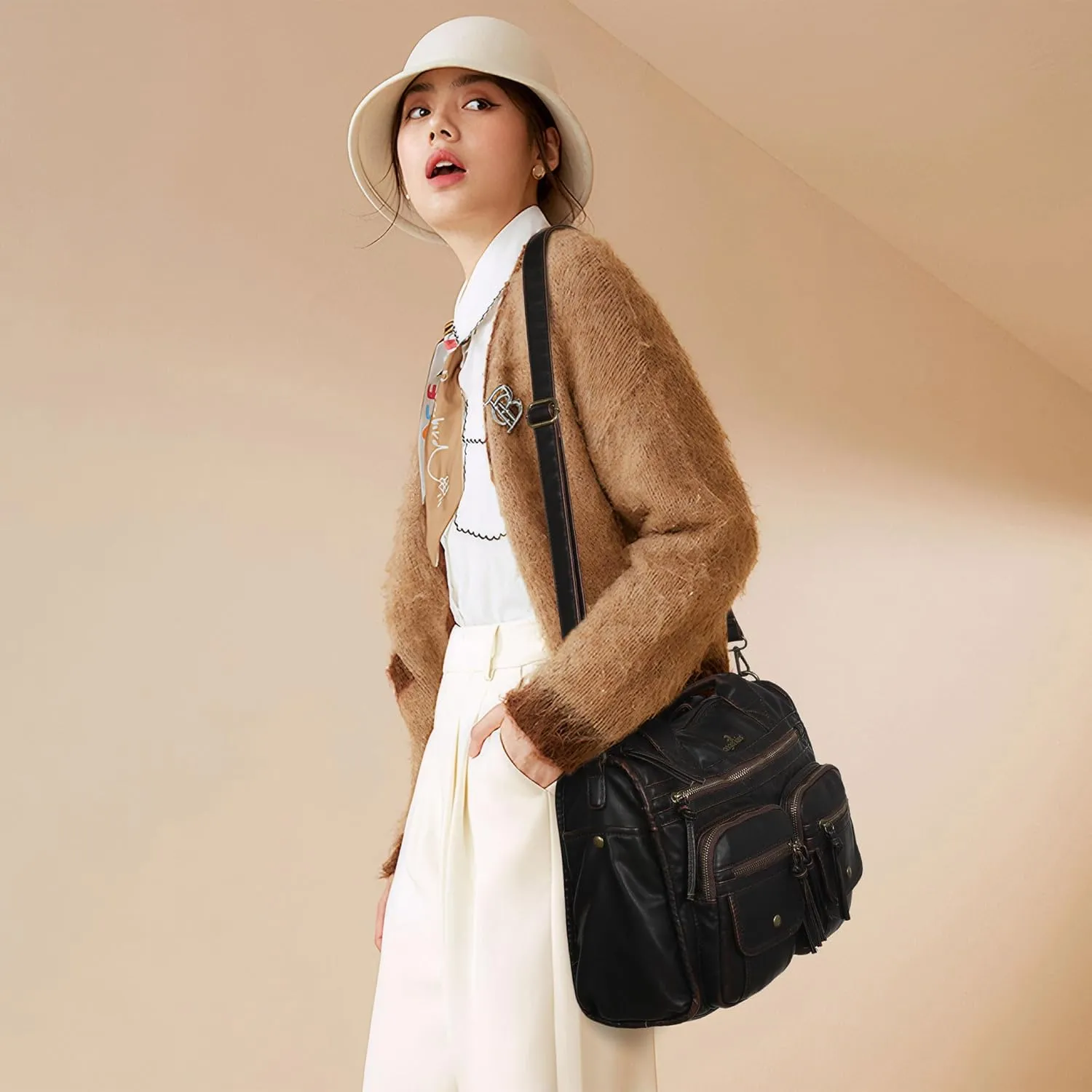 Angelkiss Purses and Handbag for Women Soft Leather Hobo Bags Shoulder Bags Women Tote Bag Shoulder Bag