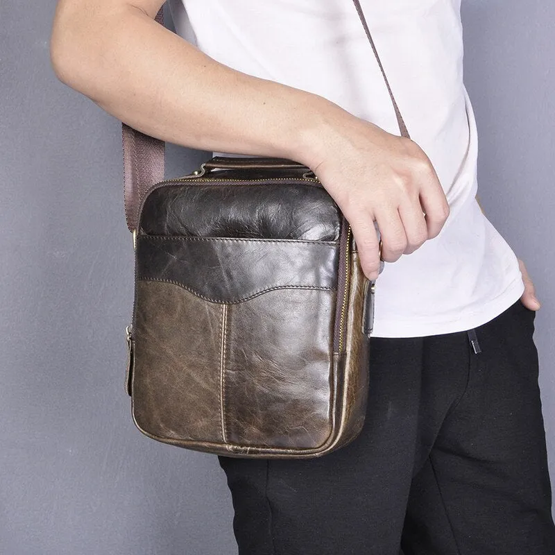Angelo Ricci™ Casual Design Leather Shoulder Satchel Bag