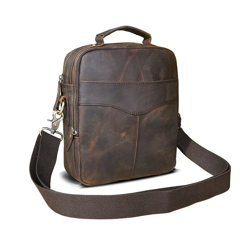 Angelo Ricci™ Casual Design Leather Shoulder Satchel Bag