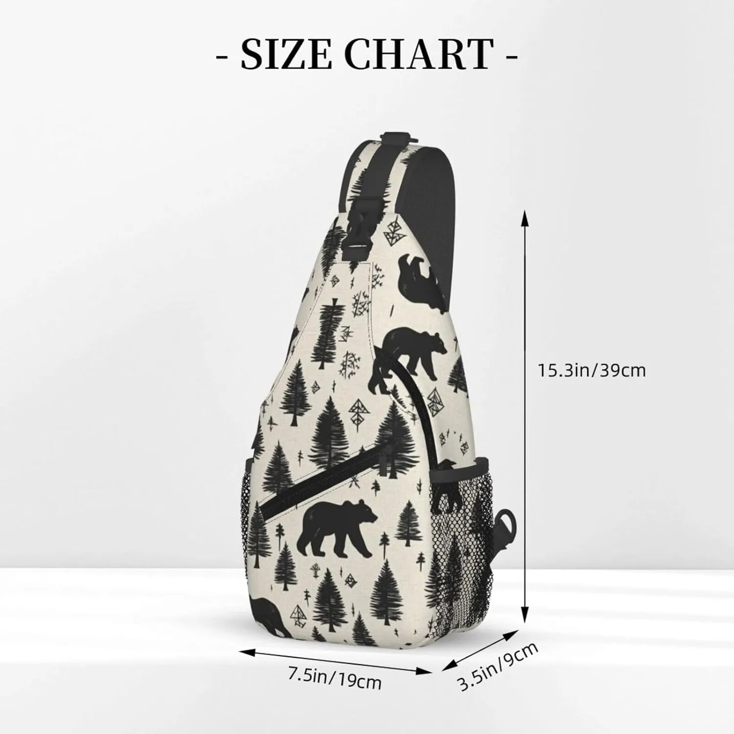 Animal Print Sling Bag Crossbody Shoulder Backpack Chest Bags Gym Travel Hiking Casual Daypack