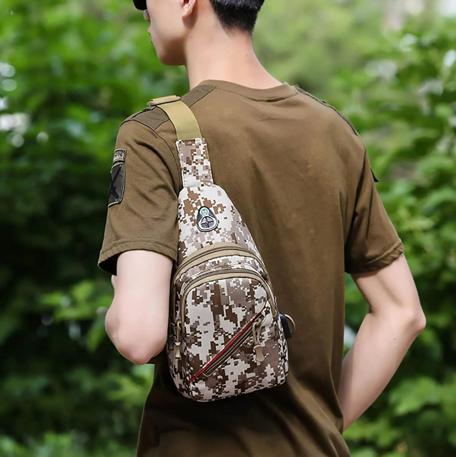 Anti Theft Crossbody Bag for Women Multifunction Practical Layered Backpacks Beach Vacation Essentials(Coffee)