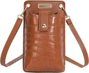 Anti Theft Crossbody Bags for Women Crossbody Purses and Handbags Lightweight Pocketbook Travel Bag with Zipper(Brown)