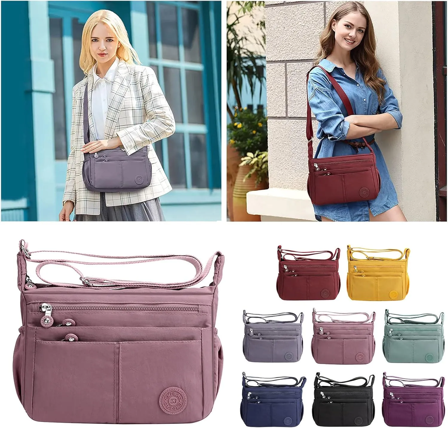 Anti Theft Shoulder Bags for Woman Small Designer Crossbody Bags for Women Carry Options for Work and Daily Use(Black)