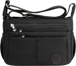 Anti Theft Shoulder Bags for Woman Small Designer Crossbody Bags for Women Carry Options for Work and Daily Use(Black)