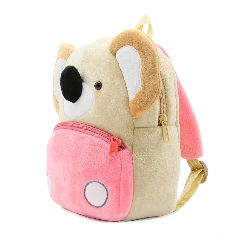 Anykidz 3D Apricot Koala School Backpack Cute Animal With Cartoon Designs Children Toddler Plush Bag For Baby Girls and Boys