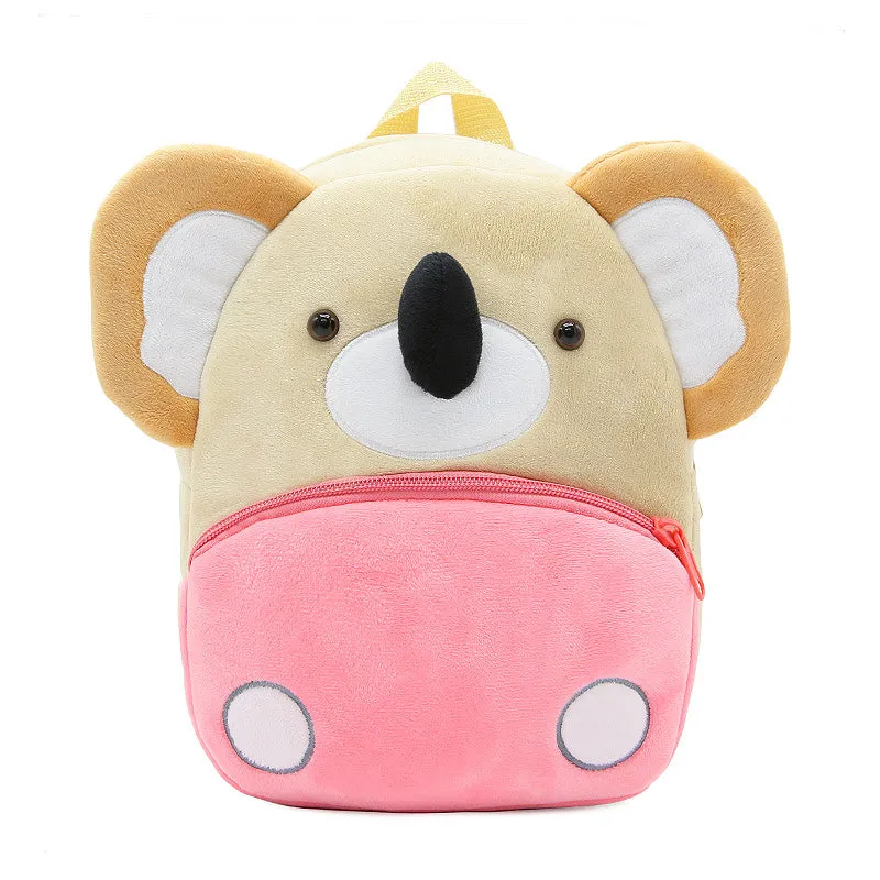 Anykidz 3D Apricot Koala School Backpack Cute Animal With Cartoon Designs Children Toddler Plush Bag For Baby Girls and Boys