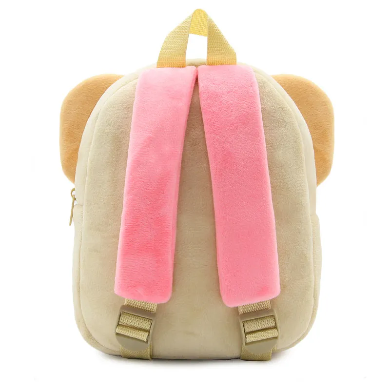 Anykidz 3D Apricot Koala School Backpack Cute Animal With Cartoon Designs Children Toddler Plush Bag For Baby Girls and Boys