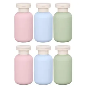 ASEVAT 6.7oz Leak Proof Travel Bottle, Plastic Bottles with Caps, Squeeze Bottles for Liquids, Refillable Shampoo and Conditioner Bottles (6Pcs)