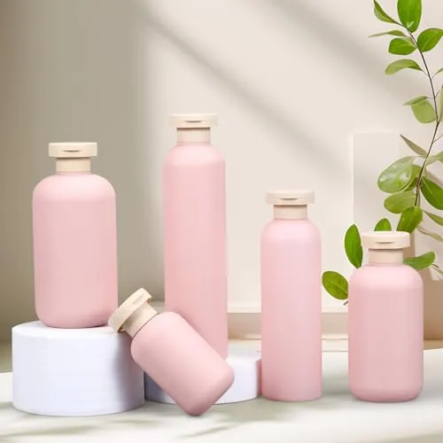 ASEVAT 6.7oz Leak Proof Travel Bottle, Plastic Bottles with Caps, Squeeze Bottles for Liquids, Refillable Shampoo and Conditioner Bottles (6Pcs)
