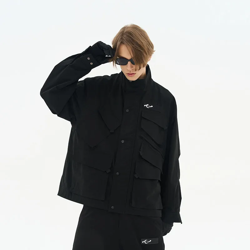 Asymmetrical Multi-Pocket Functional Jacket