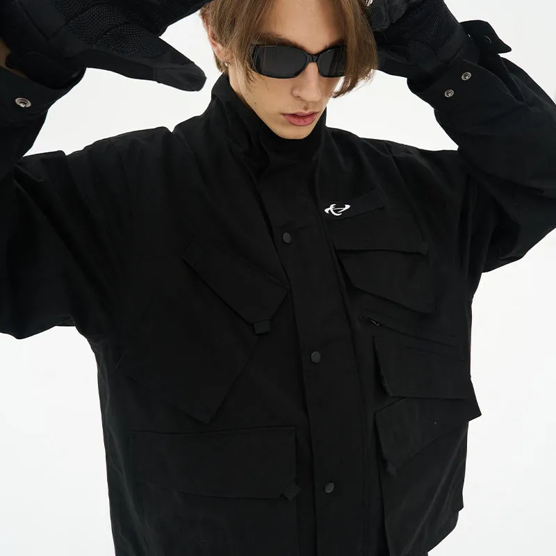 Asymmetrical Multi-Pocket Functional Jacket