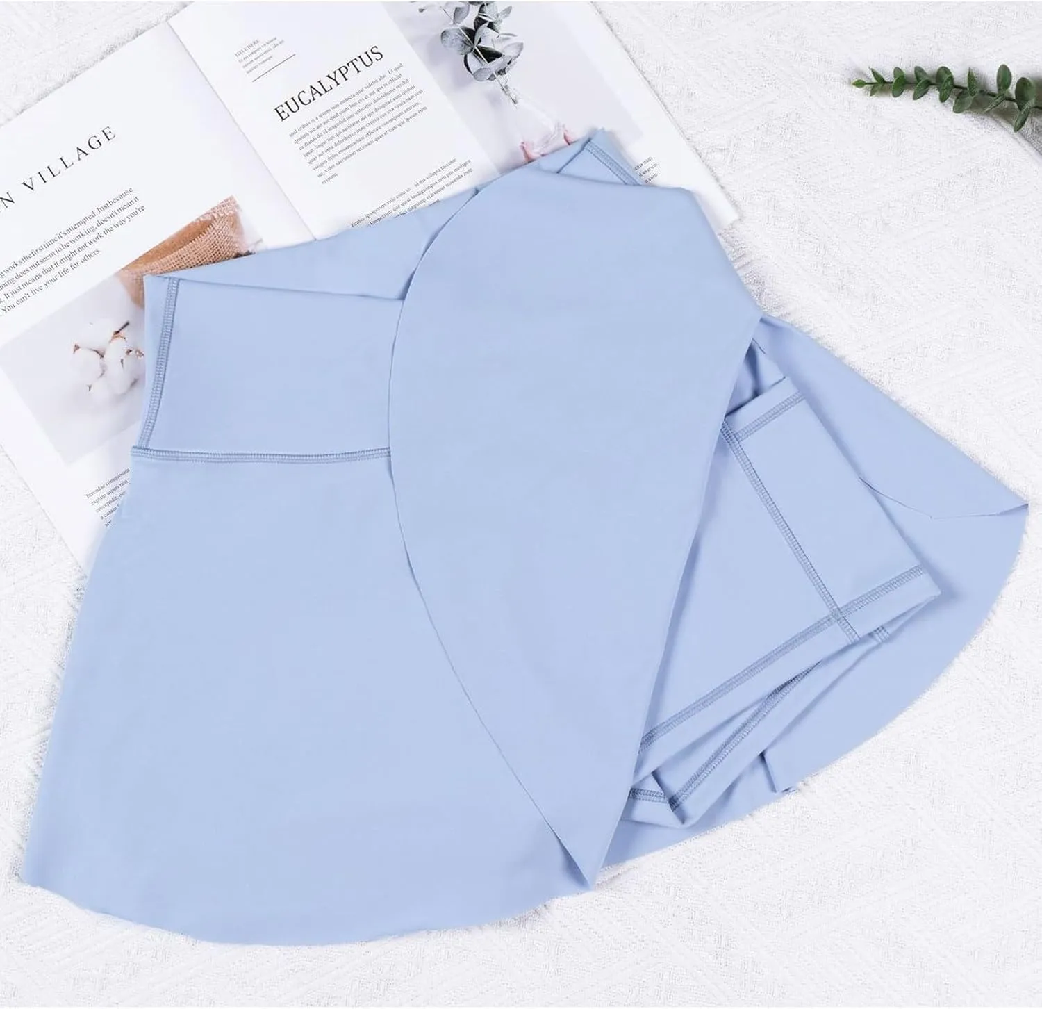 Athletic Skirts Women with Pockets Lightweight Cross Waist Tennis Skorts Casual Mini Golf Skirt with Shorts
