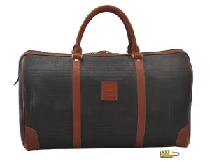 Authentic BALLY Vintage PVC Leather Travel Boston Bag Brown 2703J