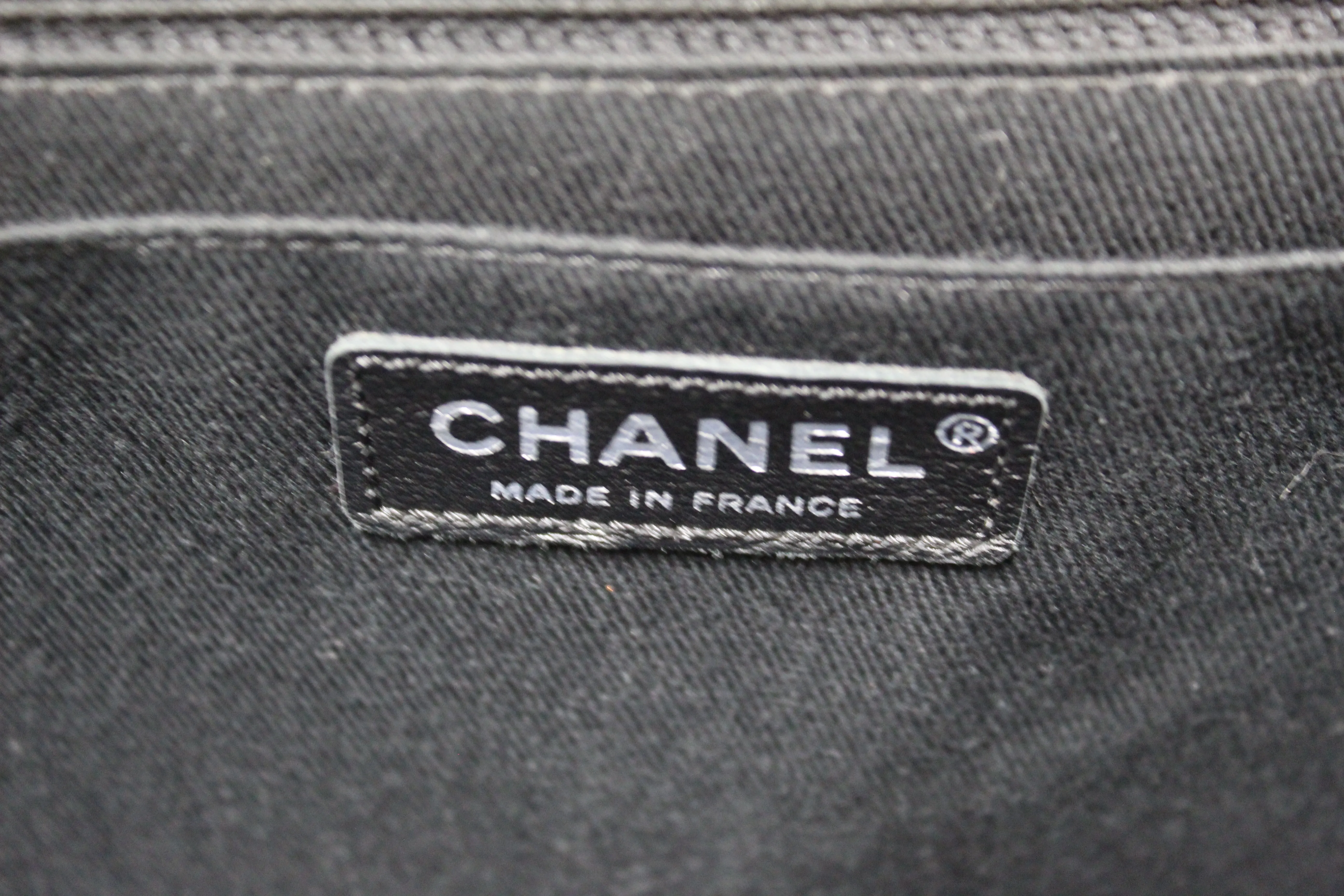 Authentic Chanel Classic Black Single Flap Calfskin leather "In the Business" Maxi Shoulder Chain Bag