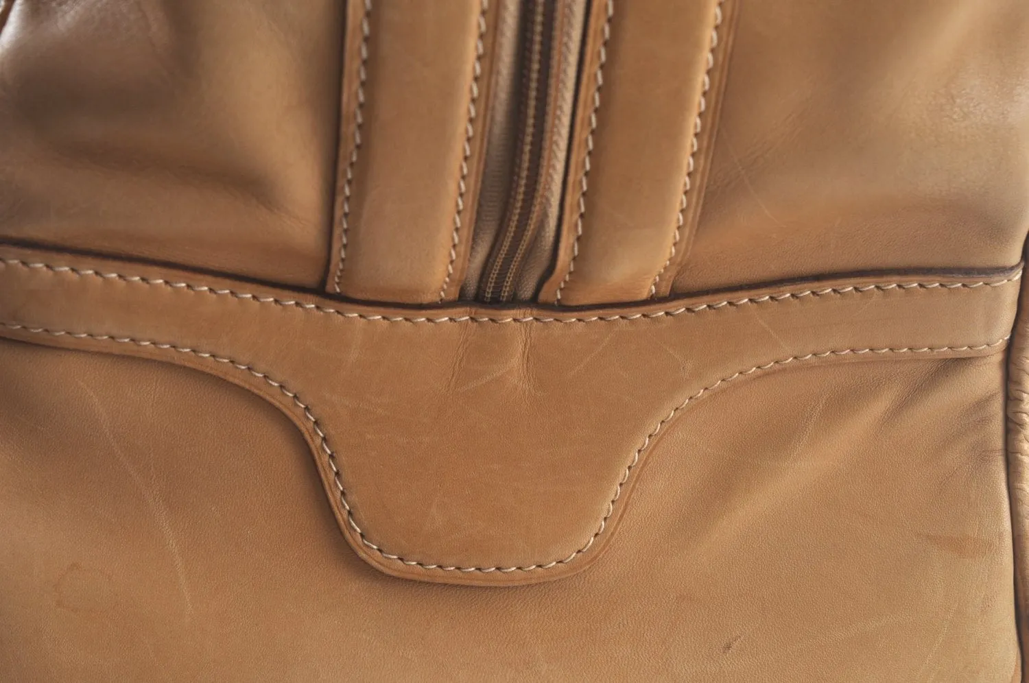 Authentic GUCCI Micro GG PVC Leather Travel Boston Bag Brown L0072
