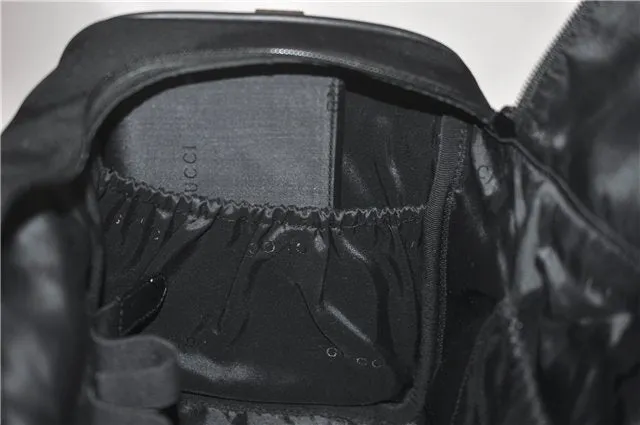 Authentic GUCCI Vintage 2Way Boston Hand Bag Nylon Leather Black 4851D