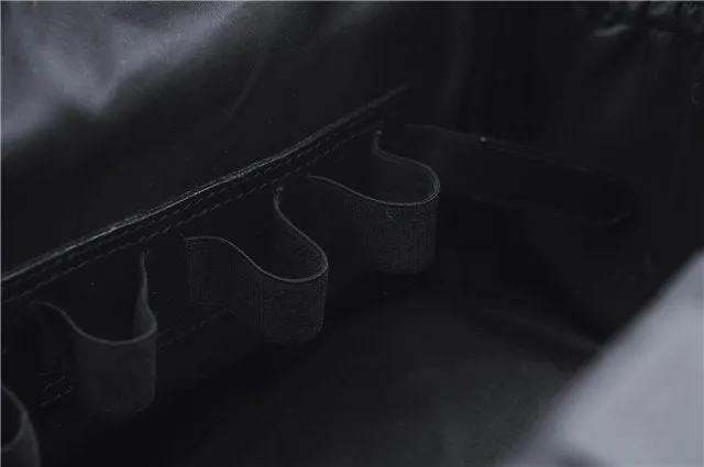 Authentic GUCCI Vintage 2Way Boston Hand Bag Nylon Leather Black 4851D