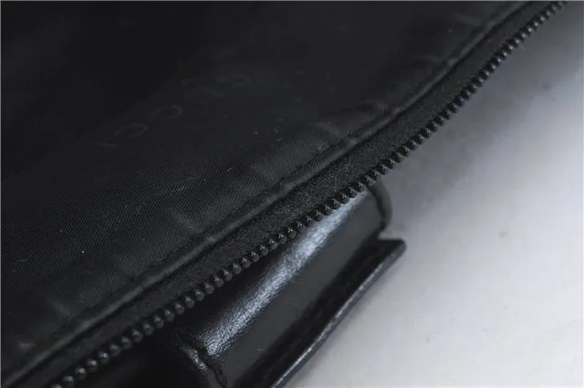 Authentic GUCCI Vintage 2Way Boston Hand Bag Nylon Leather Black 4851D
