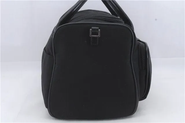 Authentic GUCCI Vintage 2Way Boston Hand Bag Nylon Leather Black 4851D