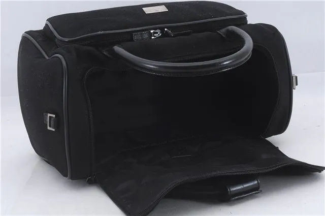 Authentic GUCCI Vintage 2Way Boston Hand Bag Nylon Leather Black 4851D