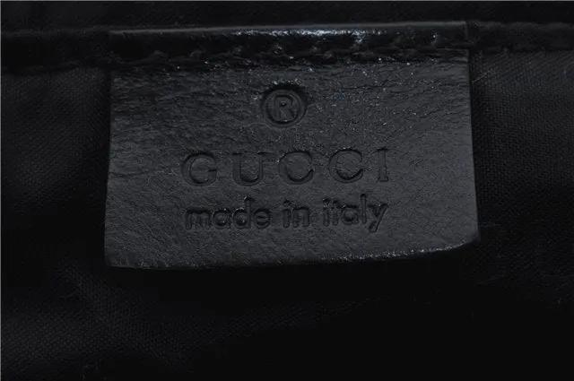Authentic GUCCI Vintage 2Way Boston Hand Bag Nylon Leather Black 4851D