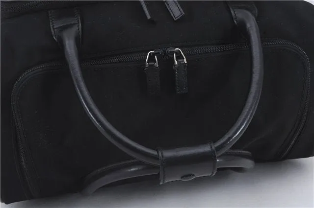 Authentic GUCCI Vintage 2Way Boston Hand Bag Nylon Leather Black 4851D