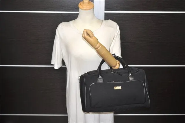 Authentic GUCCI Vintage 2Way Boston Hand Bag Nylon Leather Black 4851D