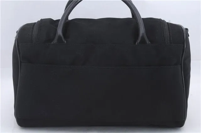 Authentic GUCCI Vintage 2Way Boston Hand Bag Nylon Leather Black 4851D