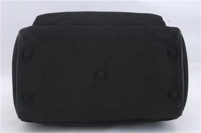 Authentic GUCCI Vintage 2Way Boston Hand Bag Nylon Leather Black 4851D