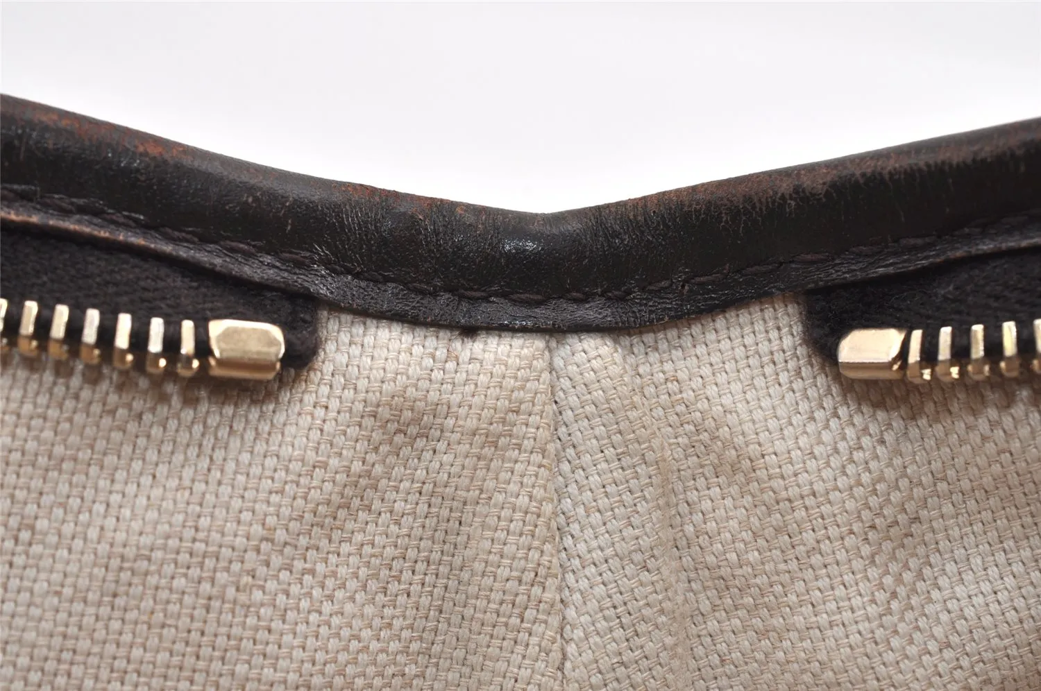 Authentic GUCCI Vintage 2Way Shoulder Tote Bag GG PVC Leather 353440 Brown 2319K