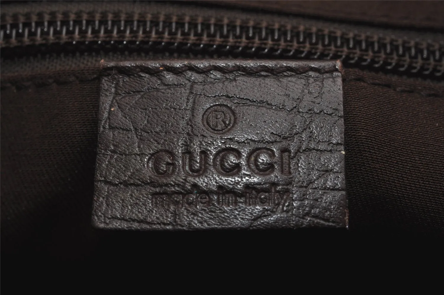 Authentic GUCCI Vintage Hand Tote Bag Purse GG PVC Leather 141976 Brown 0120K